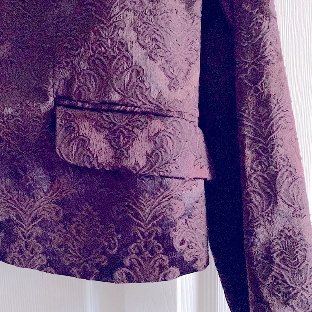 APOSTROPHE FLOCKED SINGLE BREASTED BLAZER WHIMSIG… - image 4